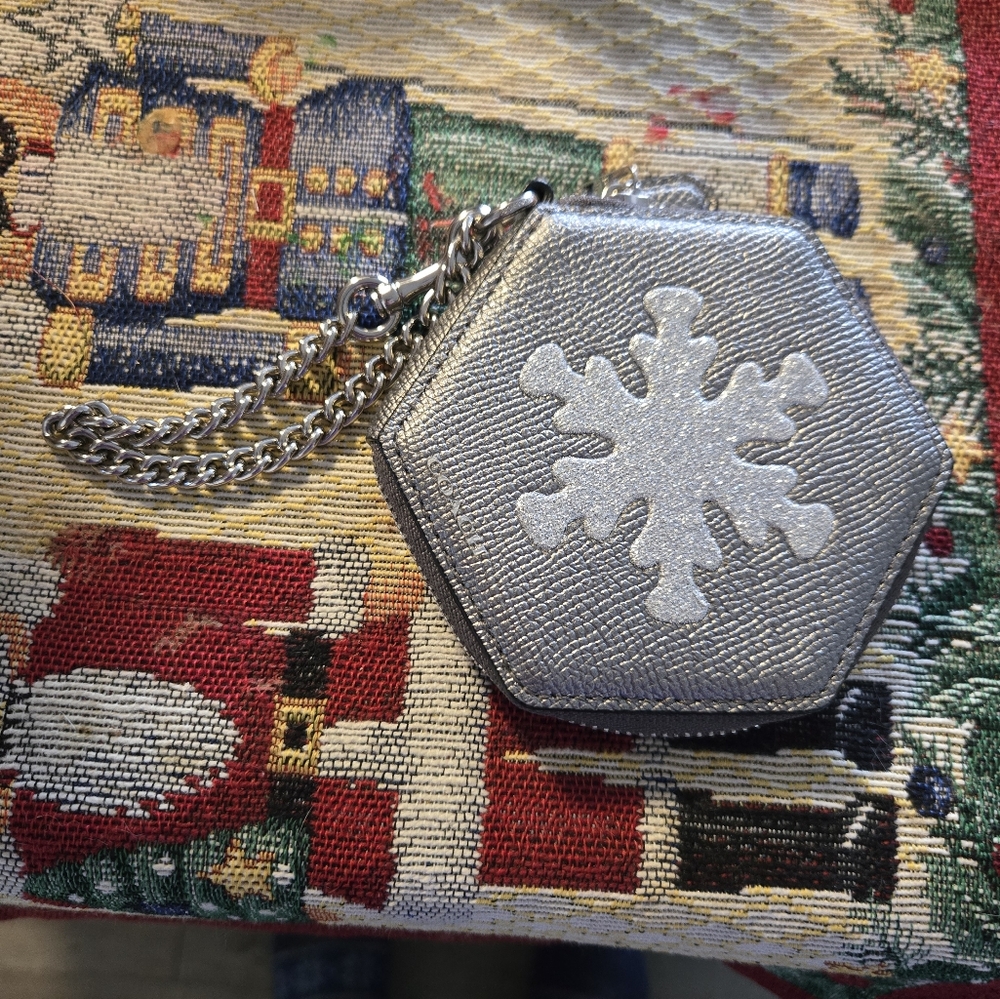 Coach Silver Snowflake Change Purse